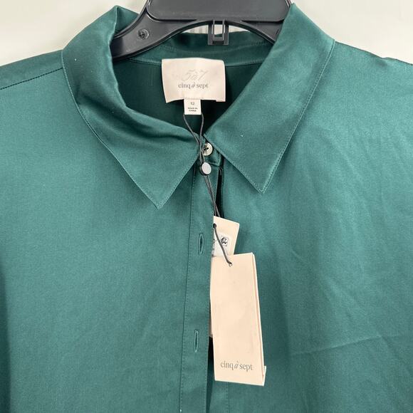 5a7 Cinq a Sept Green Onyx Mini Jacey Dress Size 12 - Picture 4 of 10